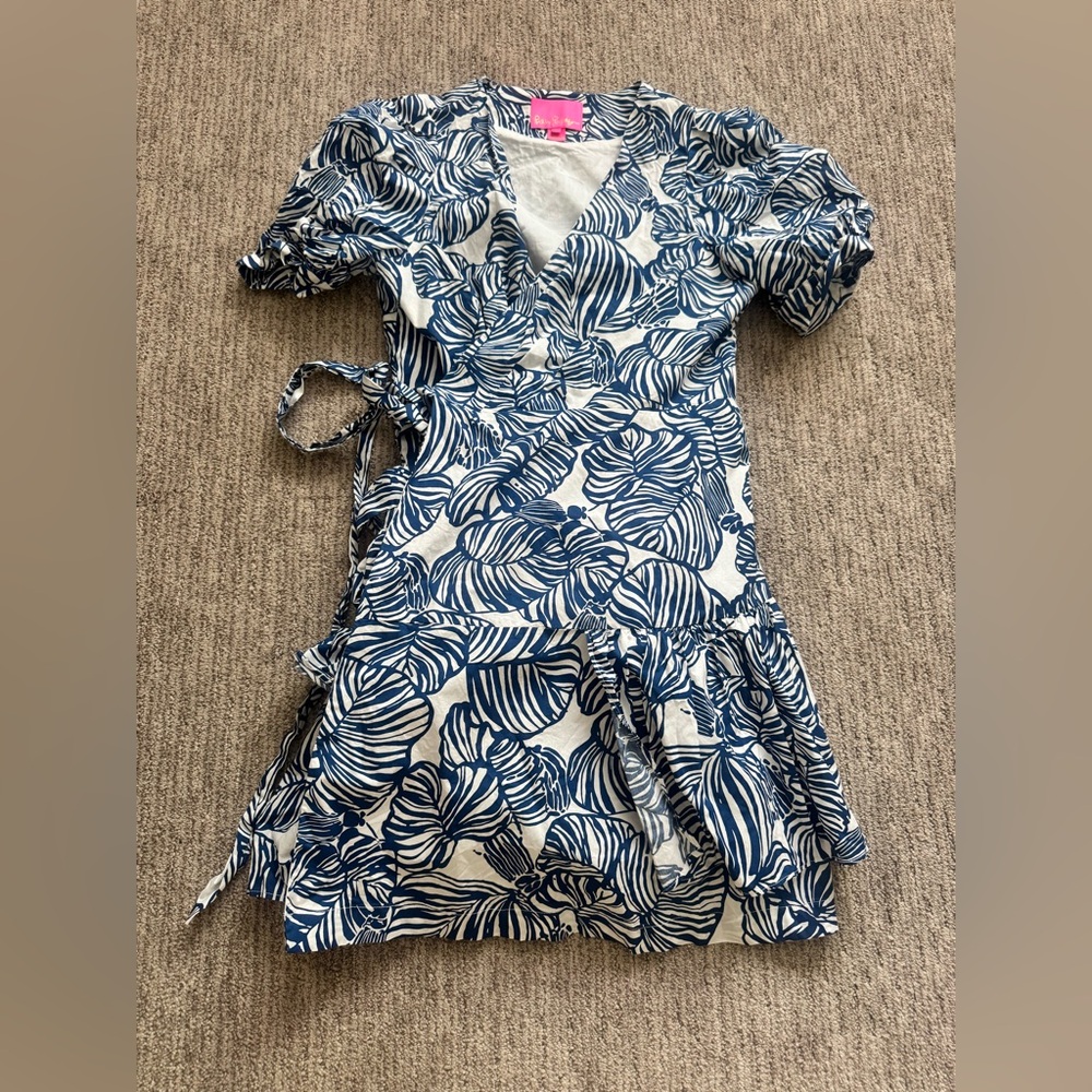 Blue and White Dress